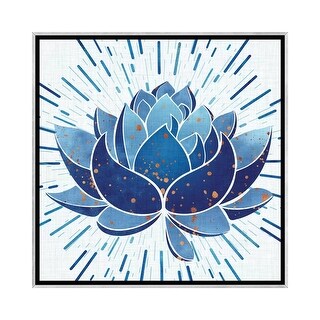 iCanvas "Blooming Indigo Lotus" by Modern Tropical Framed - Bed Bath ...